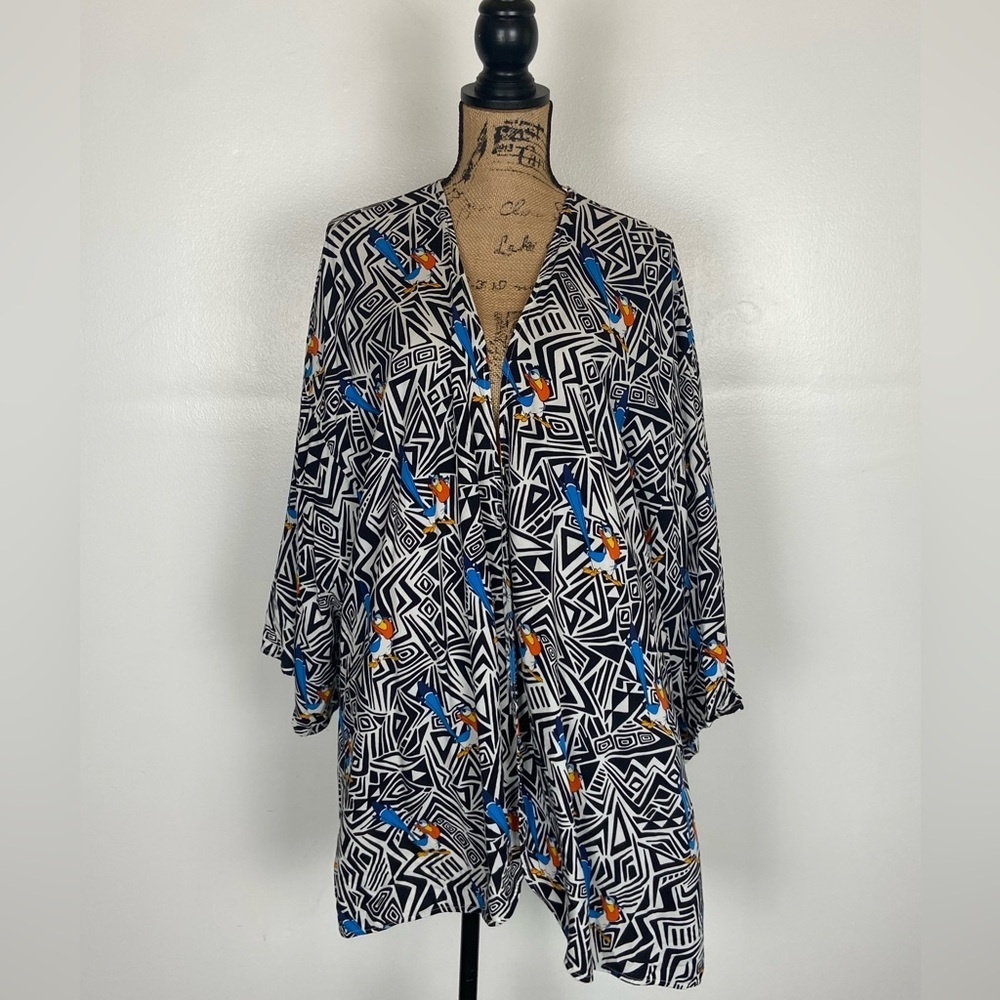 Oh My Disney Boho Duster Kimono Size L The Lion‎ King Zazu Novelty 3/4 Sleeves